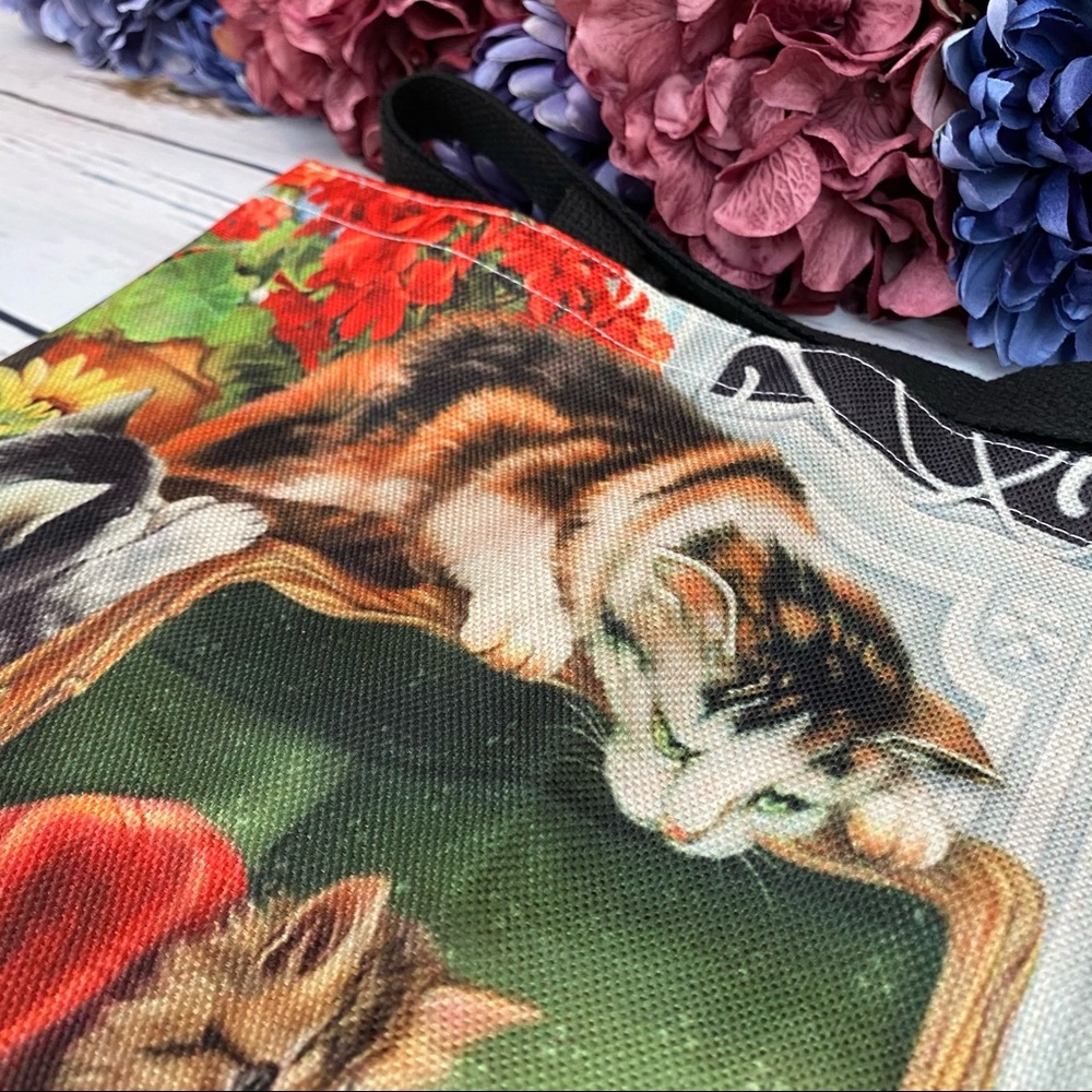 Eco-Friendly Naughty Kittens Folding Tote Bag - Picture 6 of 16